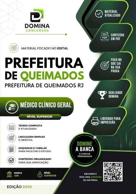 Médico Clínico Geral Queimados RJ | Apostila 2026 1 Médico Clínico Geral Queimados RJ | Apostila 2026