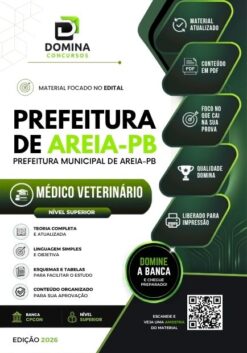 Médico Veterinário Areia PB | Apostila 2026