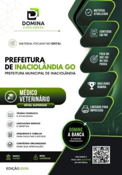Médico Veterinário Inaciolândia GO | Apostila 2026