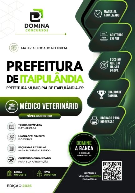 Médico Veterinário Itaipulândia PR | Apostila 2026 1 Médico Veterinário Itaipulândia PR | Apostila 2026