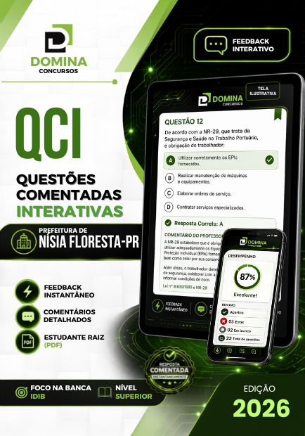 Nísia Floresta RN - Nível Superior | 1000 Questões Comentadas 2026 1 Nísia Floresta RN - Nível Superior | 1000 Questões Comentadas 2026