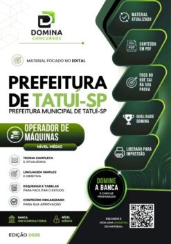 Operador de Máquinas Tatuí SP | Apostila 2026