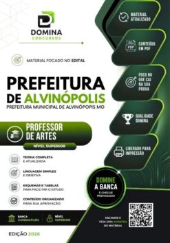 Professor de Artes Alvinópolis MG | Apostila 2026