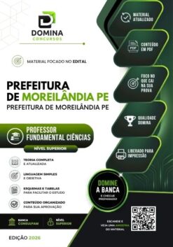 Professor de Ciências Moreilândia PE | Apostila 2026