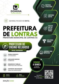 Professor de Ensino Religioso Prefeitura Lontras SC | Apostila 2026