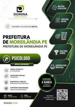 Psicólogo Moreilândia PE | Apostila 2026