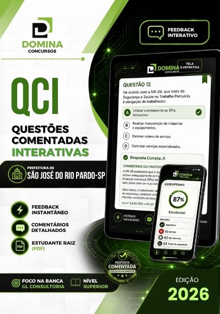 São Jose do Rio Pardo SP - Nível Superior | 1000 Questões Comentadas 2026 1 São Jose do Rio Pardo SP - Nível Superior | 1000 Questões Comentadas 2026