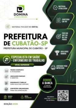 Saúde Enfermeiro do Trabalho Cubatão SP | Apostila 2026