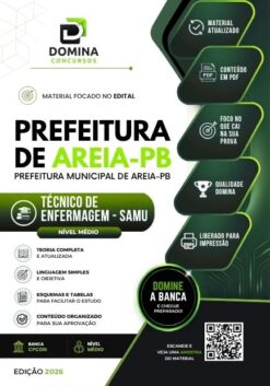 Técnico de Enfermagem SAMU Areia PB | Apostila 2026