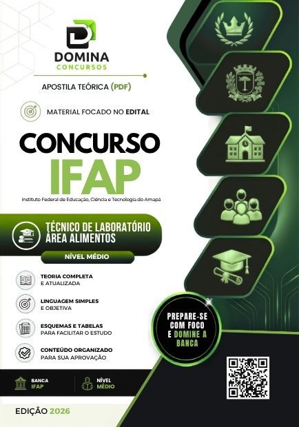 Técnico de Laboratório Alimentos IFAP | Apostila 2026 1 Técnico de Laboratório Alimentos IFAP | Apostila 2026